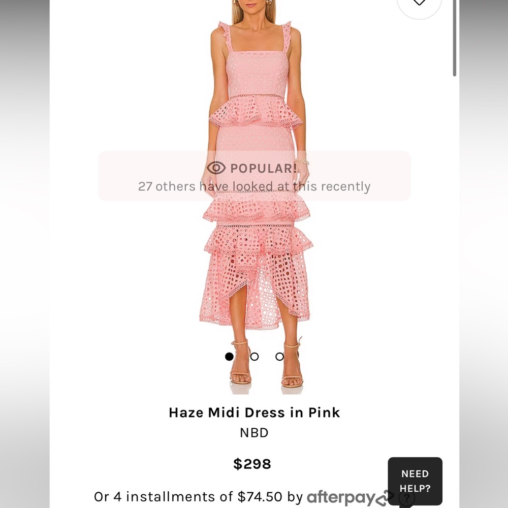 Pink NBD dress size small.